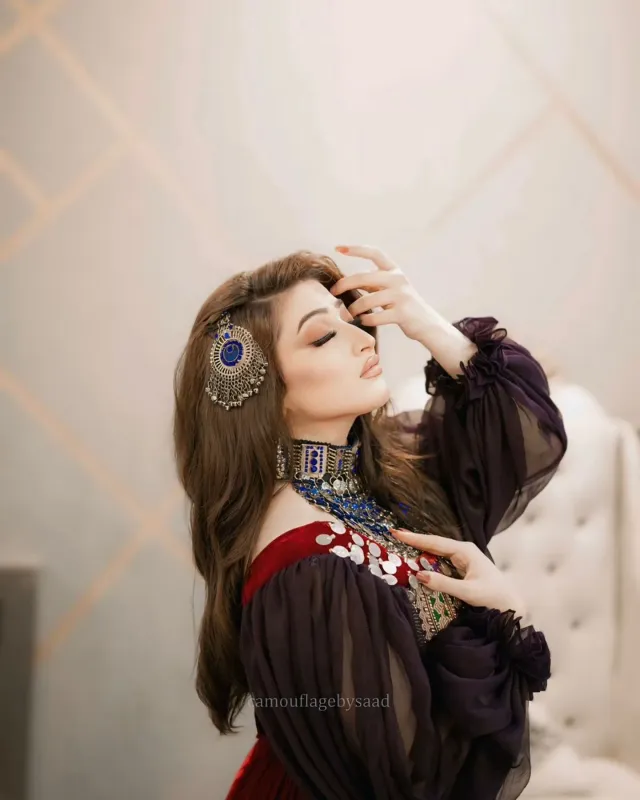 Makeup look — editorial dramatic lighting tribal jewelry